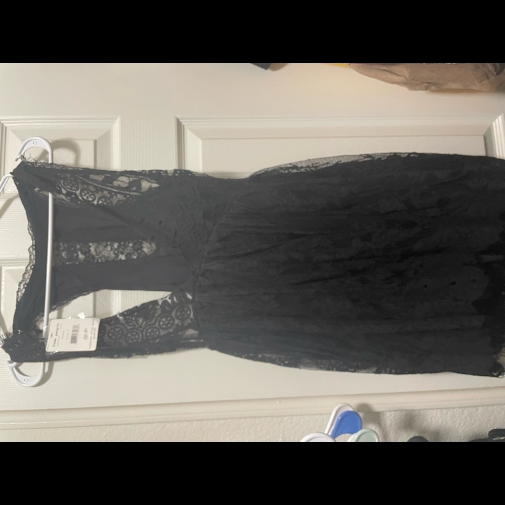 Free People Black Lace Dress